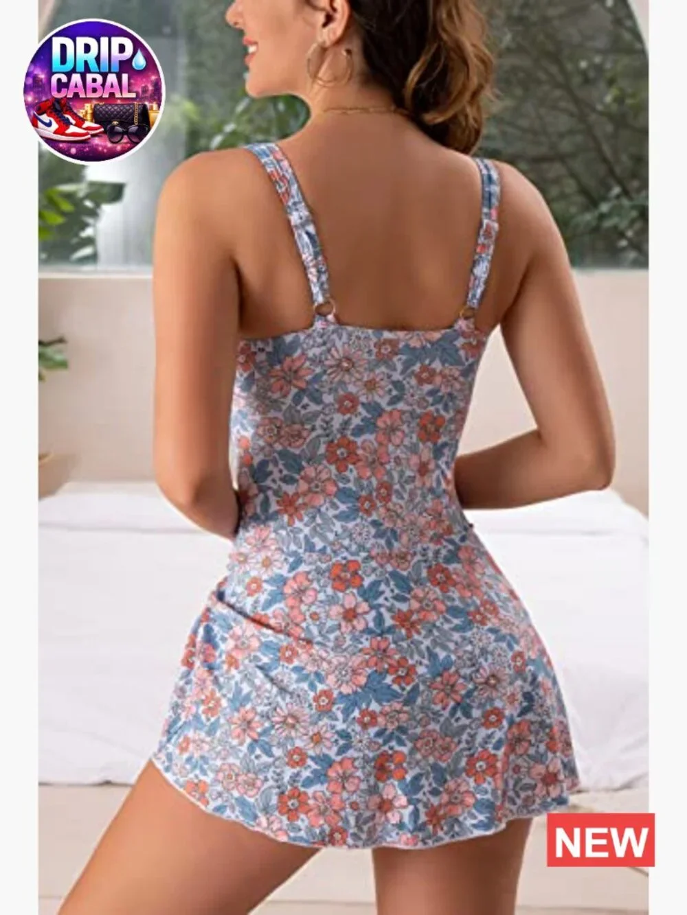 Tummy Control One Piece Swimdress with Skirt - Flattering Swimwear